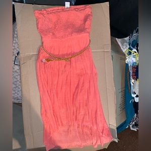 Coral with belt asymmetrical